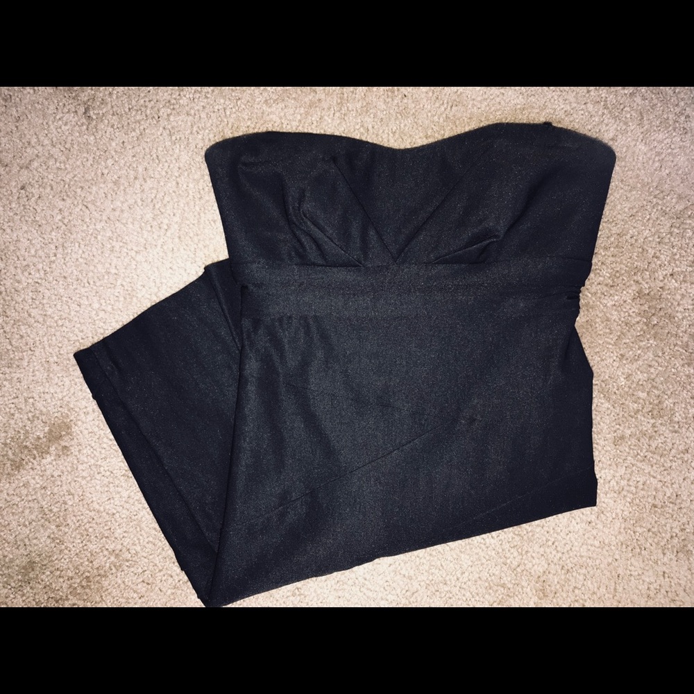 Strapless black dress